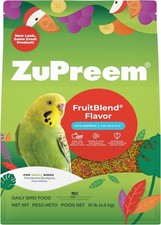 ZuPreem FruitBlend Flavor Pellets Bird Food for Very Small Birds, 10 lb - Daily