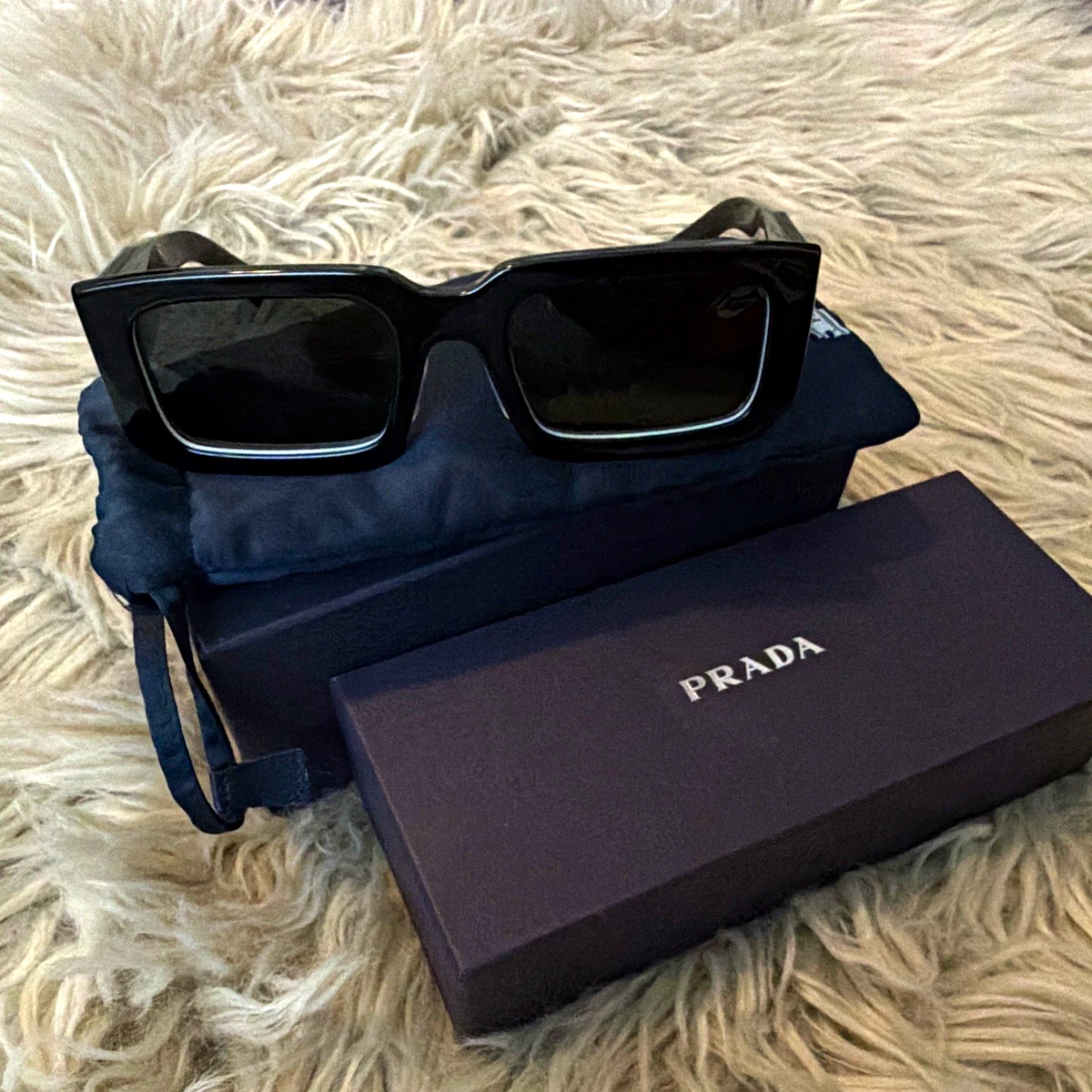 PRADA Black Square Sunglasses for Women for sale | eBay