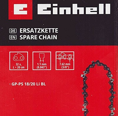Einhell Sägekette 20 cm, 3/10'', 32 TG, 1,1 mm GP-PS 18/20 Li BL