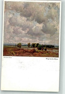 39744741 - signed Kern Melchior: path through the moss heathland artist