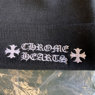 New Chrome Hearts Logo Beanie Black One Size Fit All OSFA