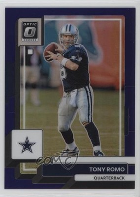2022 Panini Donruss Optic Purple Prizm 25/50 Tony Romo #57 7fj