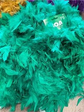 Green Feather Boa Full Fluffy Halloween Mardi Gras Showgirl Costume