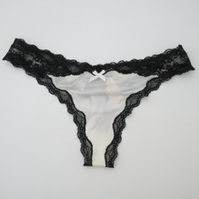 NEW Victoria's Secret VTG Silky Sheer Satin Dream Angels Thong Panties SMALL