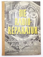 Die Radio Reparatur 1949 Nieden Buch