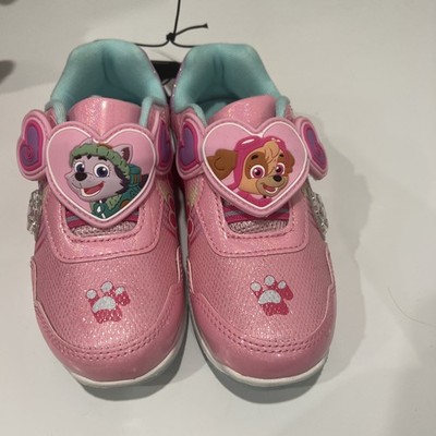 Little Girls Pink Paw Patrol Light-Up Shoes, Size 12