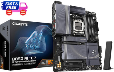 B850 AI TOP AM5 ATX Motherboard DDR5 PCIe5 3x M.2 USB-C WiFi7 10GbE LAN