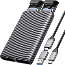 ORICO Dual M.2 NVMe SSD Aluminum USB3.2 Gen2 10Gbps, M.2 Type-C Docking