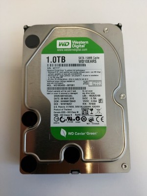Western Digital WD10EARS 1 TB SATA II Festplatte 5400RPM 64 MB 3,5 Zoll HDD