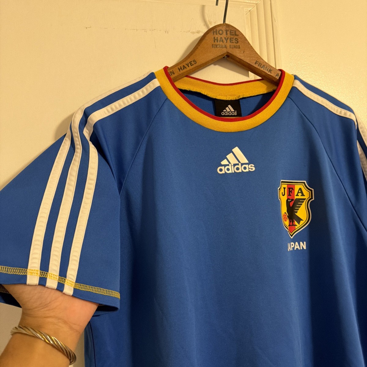 Vintage Adidas Japan JFA Soccer Jersey Kit Size M Blue 2008-09
