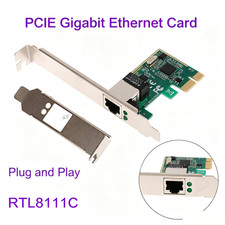 PCI-E Nic Gigabit Network Card PCIe RJ45 Ethernet Rtl8111c Chip 1000M Drive-Free