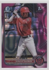 2022 Bowman Chrome Prospects Fuchsia Lava Refractor 66/199 Denzer Guzman 0fz3