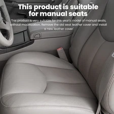 Driver & Passenger Leather Seat Cover Fit Chevy Silverado Gmc Sierra 03-06 Gray