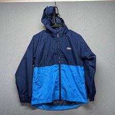 Eddie Bauer Jacket Kids Medium 10/12 Blue Colorblock Hooded Spring Windbreaker