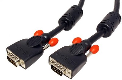 LINDY VGA Kabel Schwarz Monitor PC Beamer Videokabel D-Sub 15-polig