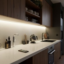 8 PCS Dimmable LED Under Cabinet Lighting Kit - Modern Kitchen Ambiance 13.2ft