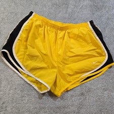 Nike Tempo Running Shorts Dri-fit Brief Lined Short B/W Yellow Women's XL