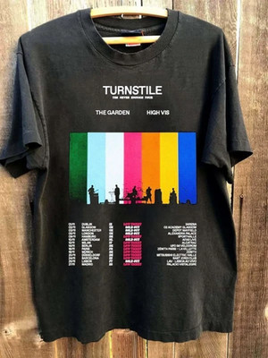 Turnstile The Garden High Vis Punk Hardcore 2025 Tour Black Unisex Shirt