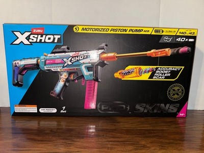 ZURU XSHOT AEB Pro Motorized Piston Pump Spring Toy Half Dart Blaster