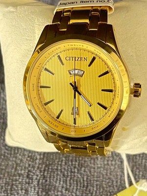 Mens Citizen Dress Gold Watch-EJ5637-54A*New-No Original Box-Shipped in B/W Case