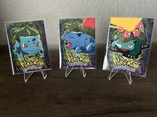 Pokémon Bulbasaur Ivysaur Venusaur Line #01 - 03 Non-Holo Topps 1999 Vintage NM