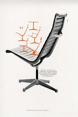 Eames Herman Miller Chair (1952) Poster - 16x24  Premium Matte Paper 200gsm   
