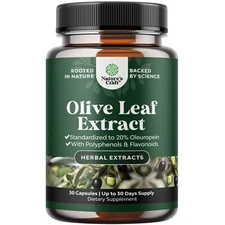 Potent Olive Leaf Extract Capsules - High Strength Antioxidant Supplement 30ct
