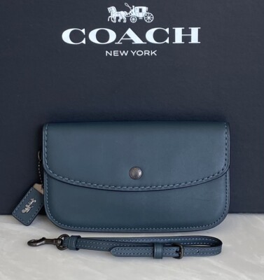 新品⭐︎COACH_ No.G1269-21216(マルチカラー) NEW COACH GLOVETANNED LEATHER CYPRESS GREEN CLUTCH WRISTLET 29770