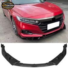 Fits 21-22 Honda Accord IKON V3 Front Bumper Lip Spoiler Carbon Fiber Print