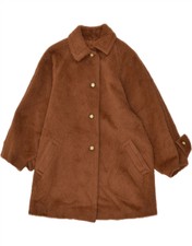 Les Copains Womens Overcoat Uk 16 Large Brown Alpaca Wool Ox13