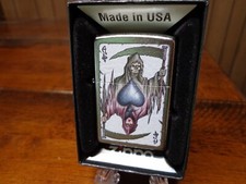 GRIM REAPER ACE OF SPADES ZIPPO LIGHTER MINT IN BOX