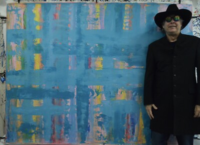 Gerhard Richter style Professional Painting 84 X62  (7 Foot) Abstract Modern XL