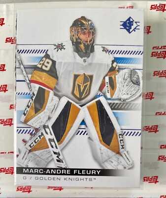 2019-20 sp authentic hockey blue foil marc andre fleury #16 golden knights