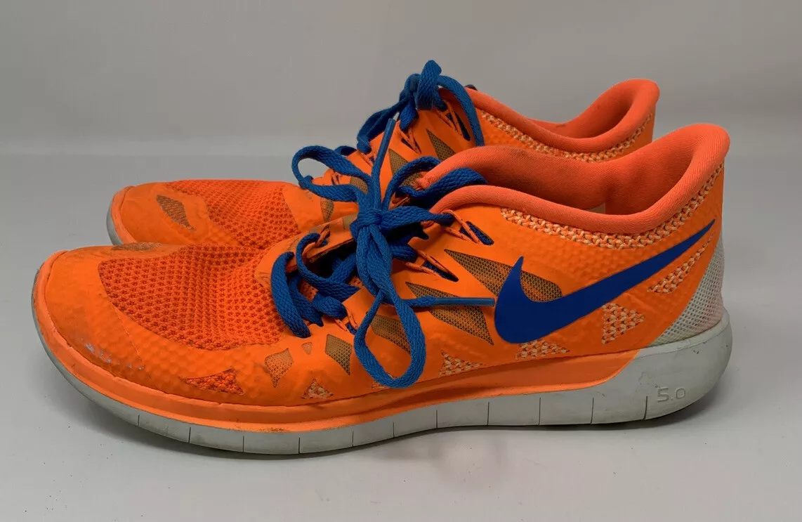 Men s Nike Free 5.0 Bright Orange Running Shoes Sneaker 642198 801 Size 8