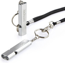 Noopel Emergency Whistles Lifeguard Safety Whistle with Lanyard and Keychain for