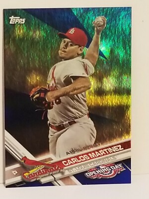 2017 Topps Opening Day Purple Foil Carlos Martinez Cardinals 