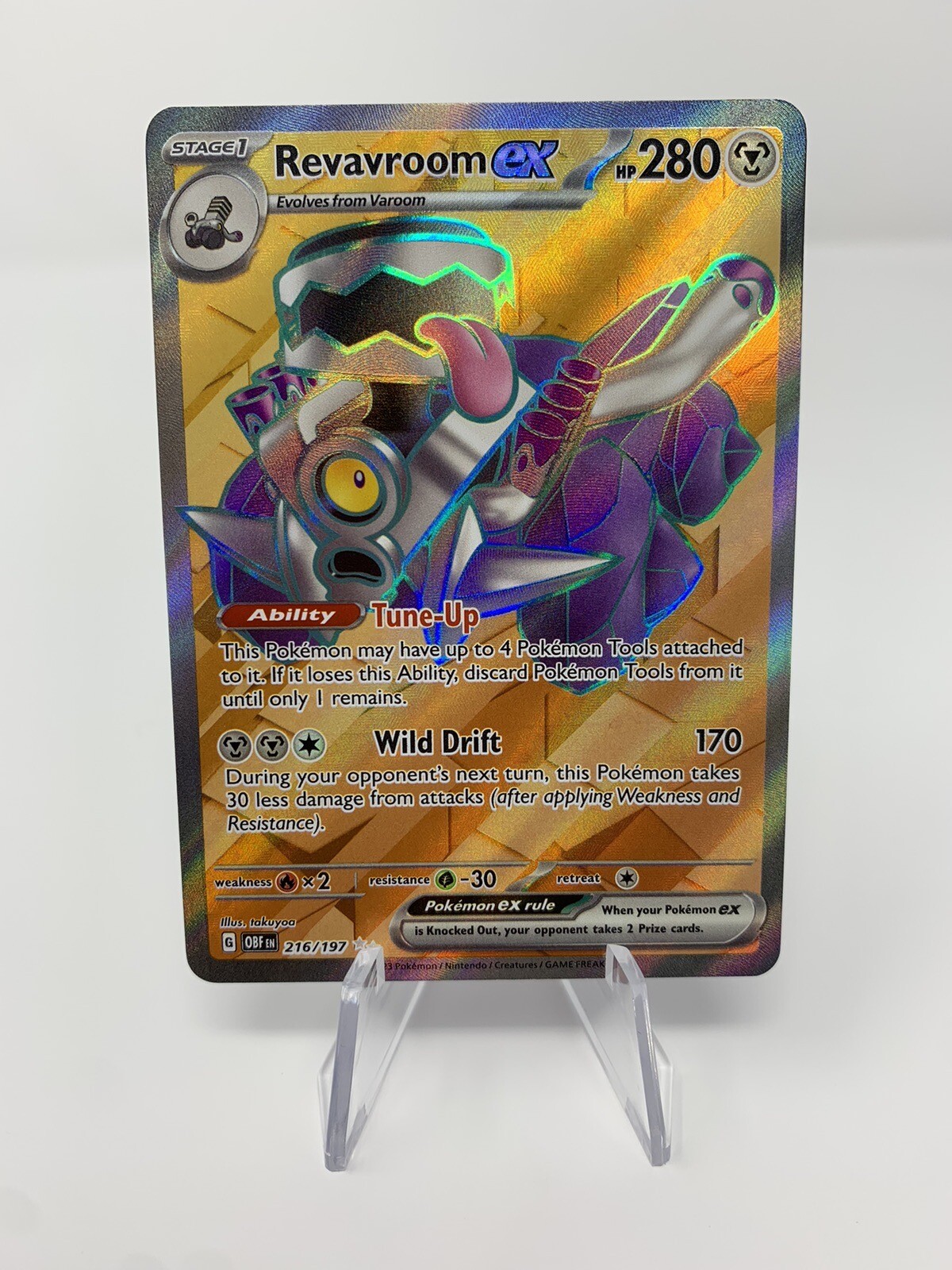 Pokémon TCG Revavroom ex SV03: Obsidian Flames 216/197 Holo Ultra Rare