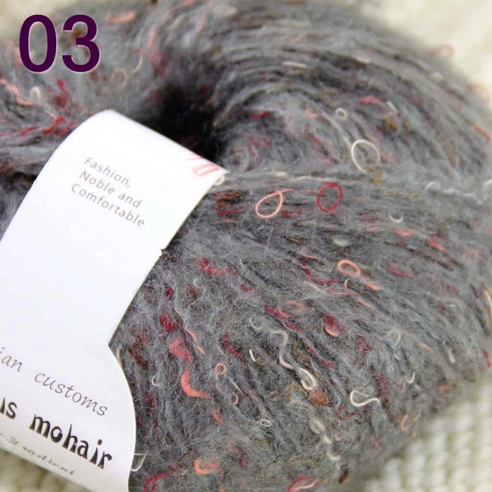Sale 6SkeinsX50gr Luxury Fluffy Soft NEW MOHAIR Shawls Hand Knit Crochet Yarn 03 - Image 3 of 4