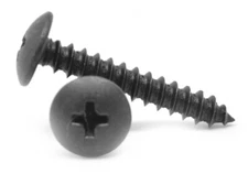 #10-12 x 1 Sheet Metal Screw Phil Truss Head Type A Stl Black Zinc