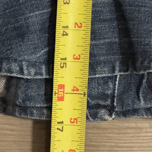 Gap Kids Moto Jacket Girl’s Small Blue Denim Jean Full Zip Long Sleeves - Picture 12 of 18