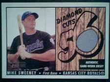 MIKE SWEENEY  KANSAS CITY ROYALS AUTHENTIC GAME-WORN JERSEY CARD  SP