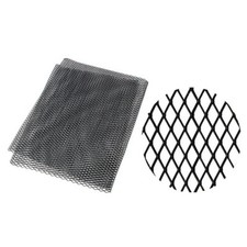 Carrocería de carreras parrilla de admisión delantera aluminio rombo red malla negra 100×33 cm