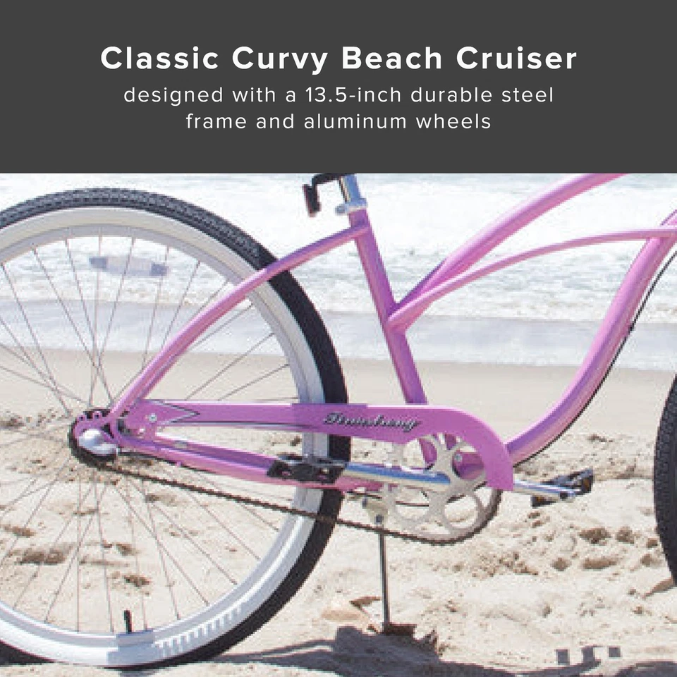 Bicicleta de playa Firmstrong Urban rosa para mujer Foto 4 de 4