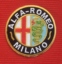ALFA ROMMEO MILANO GTV stud spider Giuliett sports car 1 badge iron sew on patch