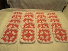 Lot of 20 5” Pink and White Crochet Granny Squares Blocks