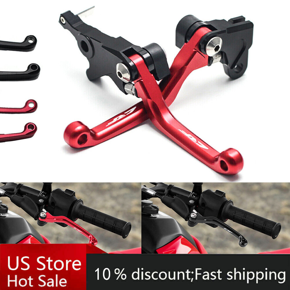 Funparts Dirt Bike Brake Clutch Lever Set,Pivot Adjustable Titanium Alloy for CRF250L 12-20 CRF300L 21-22 CRF250L Rally 17-21 Red