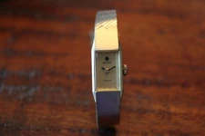 1982 Vintage Bulova Gold Womens Quartz Wrist Watch, 10mm, Dead Battery