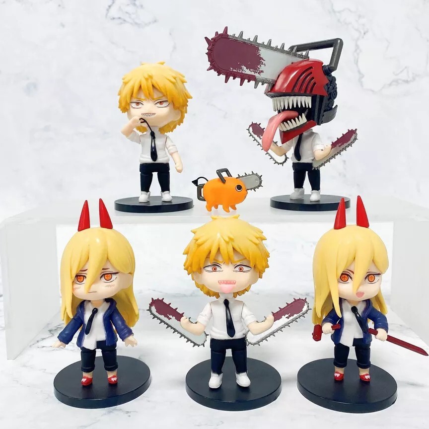 Chainsaw Man Figuras Lote De 6 Piezas Power Denji Juguete Colección Manga 12cm