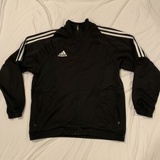 Adidas Mens 2005 Soccer Track Jacket Full Zip Top Tiro Training Black Sz S