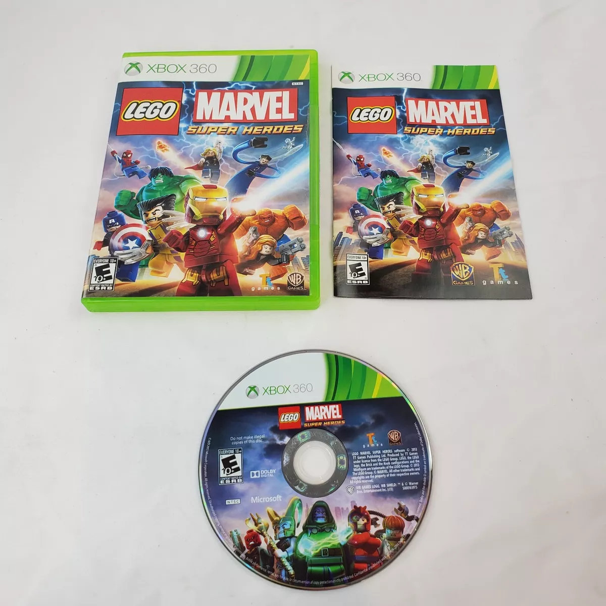 LEGO Marvel Super Heroes (Microsoft Xbox 360, 2013) Complete Tested VG Game